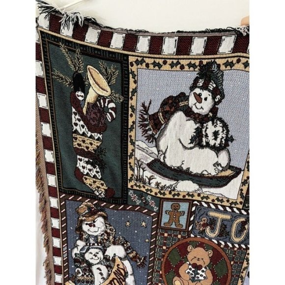 Goodwin Weavers The Edith Collection Christmas Blanket Holiday Tapestry/Throw - Picture 8 of 11